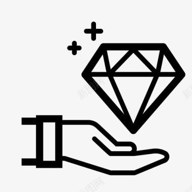 超值奢侈品钻石贵重物品图标图标