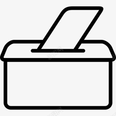 选举投票箱政策图标图标