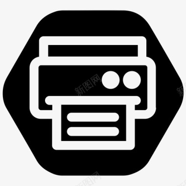 喷墨背打印机台式机喷墨打印机图标图标