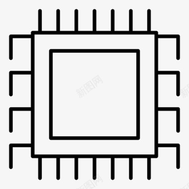 电子机器人芯片汽车电子图标图标
