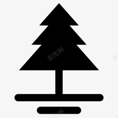 松树圣诞冬天图标图标
