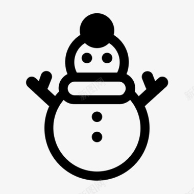 降雪雪人圣诞节降雪图标图标