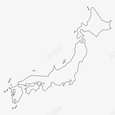 矢量日本和扇日本地图亚洲岛屿图标图标