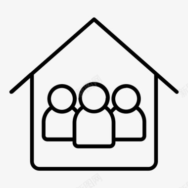 黑色房子家家人房子图标图标
