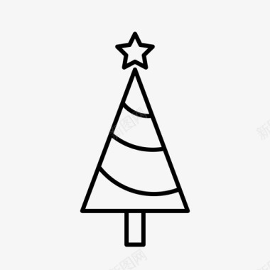 圣诞树装饰现代图标图标