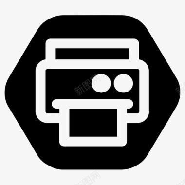 喷墨背打印机台式机喷墨打印机图标图标