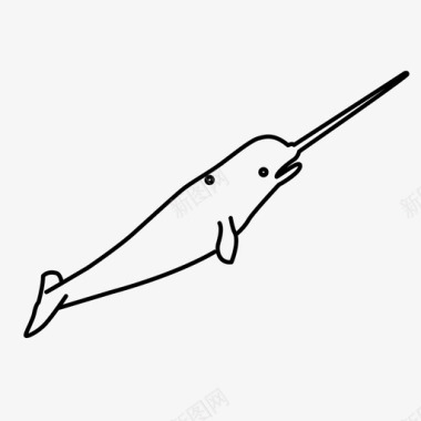独角鲸白鲸豪森图标图标