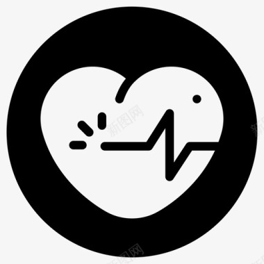 生命的心跳心跳医学生命体征图标图标