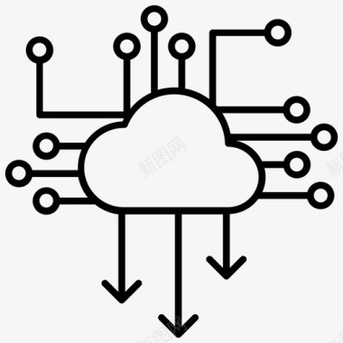 SEO和网络数据云数据网络图标图标