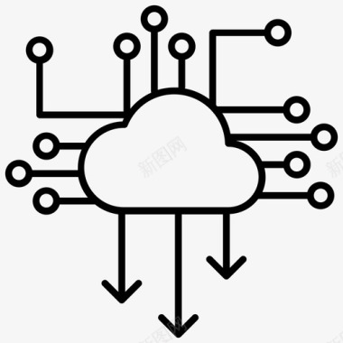 云客服云数据网络图标图标