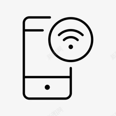 无线头戴式智能手机手机wifi图标图标