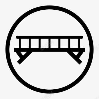 桥梁桥梁交叉口标志图标图标