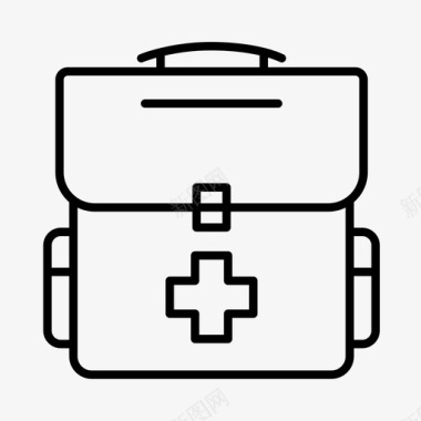 医疗包急救箱包医疗保健图标图标