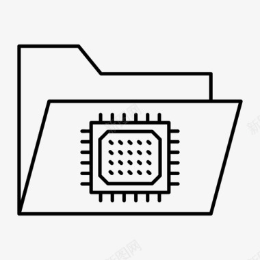 文件夹微芯片文件图标图标