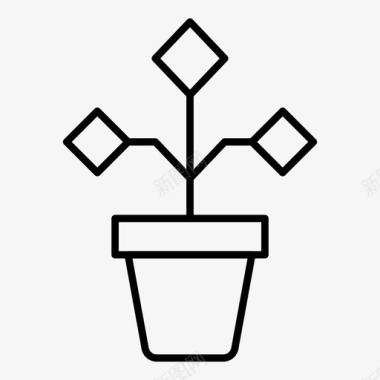 盆栽植物生态花卉图标图标