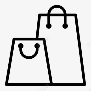 购物袋经典家庭图标图标