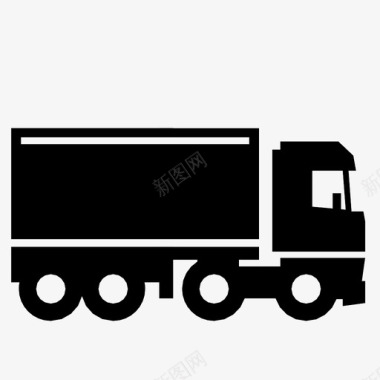 送货卡车拖车送货半挂车图标图标