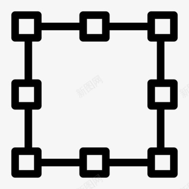 正方形花纹面积裁剪图标图标