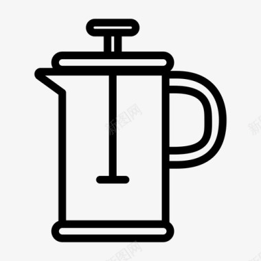 出版社法国出版社咖啡师咖啡机图标图标