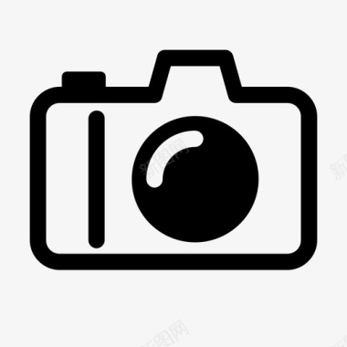 摄影照相机背包客摄影图标图标