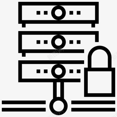 安全标示牌数据安全数据库互联网图标图标