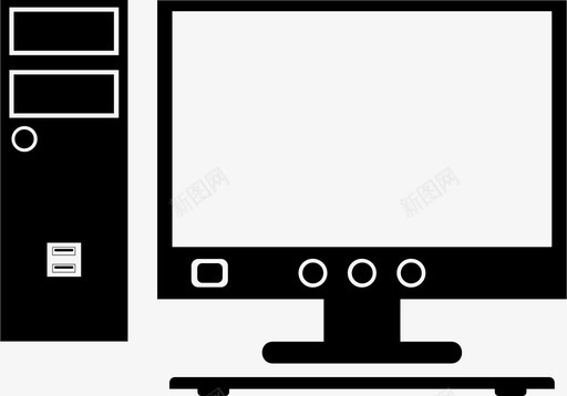 电视计算机监视器电视图标图标