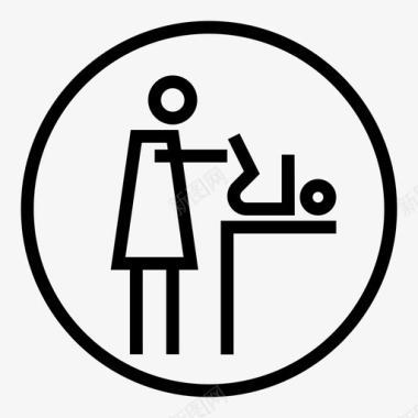 更衣室婴儿房母亲和婴儿图标图标