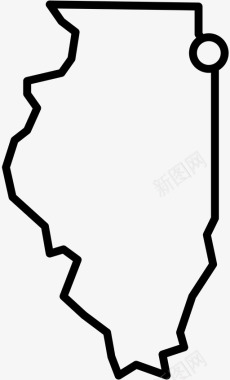 伊利诺伊州美国芝加哥图标图标