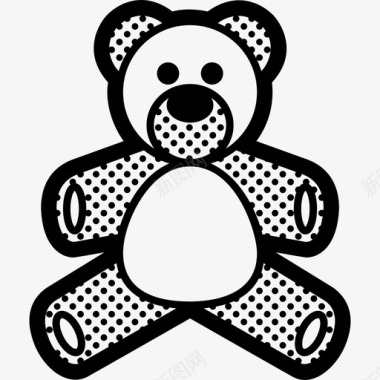 圆点熊动物宝宝图标图标