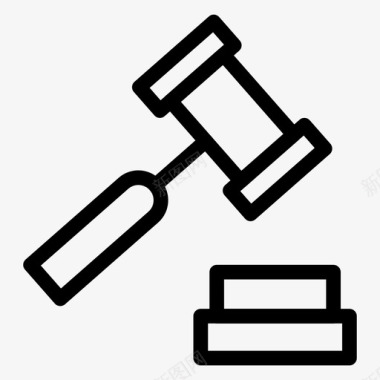 锤子法院司法图标图标
