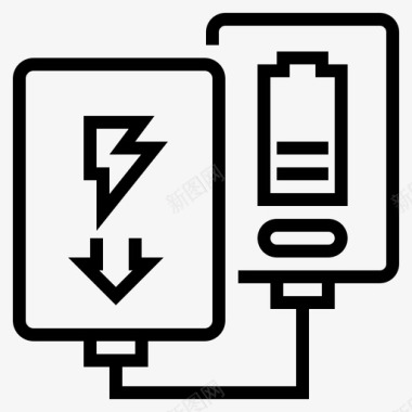 低电池电源组电池手机图标图标
