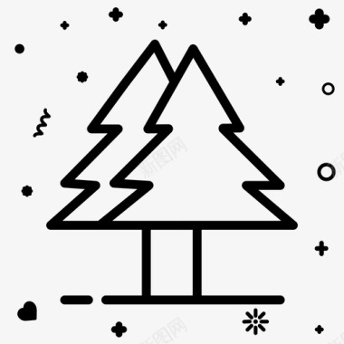 圣诞树嫁给圣诞节图标图标
