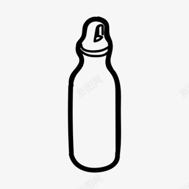饮用瓶烧瓶手绘图标图标