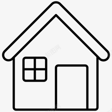 冬天的标志房子家雪图标图标