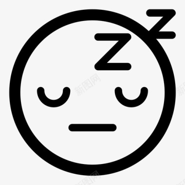 睡觉表情符号感情图标图标