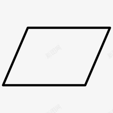 平行四边形几何形状图标图标