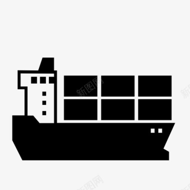 大船集装箱船大船海运图标图标