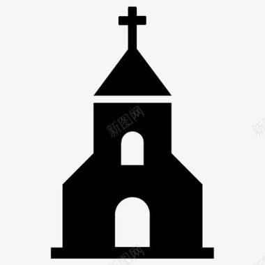 祈祷教堂上帝基督徒图标图标