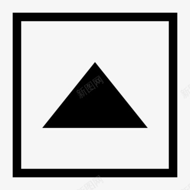 方三角形向上插入符号图标图标