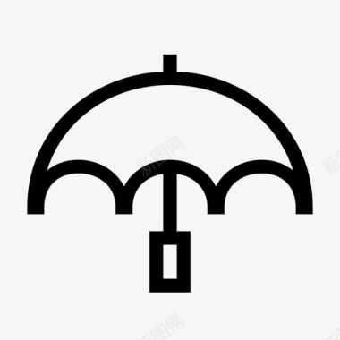 雨水雨伞配件防护图标图标