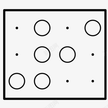 0到9数字盲文9盲人语言图标图标