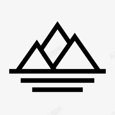 高山阿尔卑斯山森林图标图标