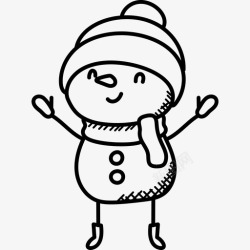 雪雕雪人卡通雪人雪雕图标高清图片