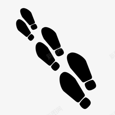 脚印人的脚印鞋印图标图标