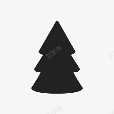 圣诞树冷杉松树图标图标