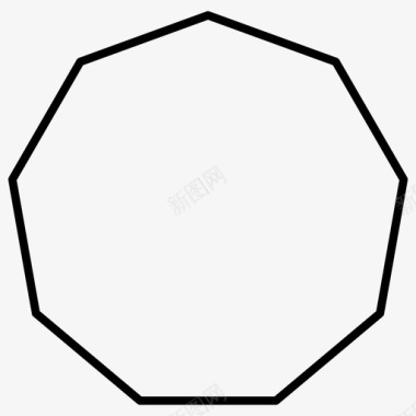 杯状九角形非角形几何形状图标图标