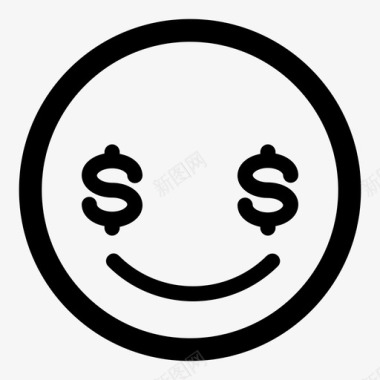 火焰美元图标金钱美元表情符号图标图标