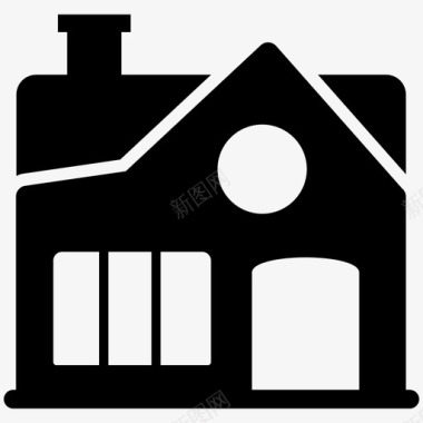 房子建筑外观家图标图标
