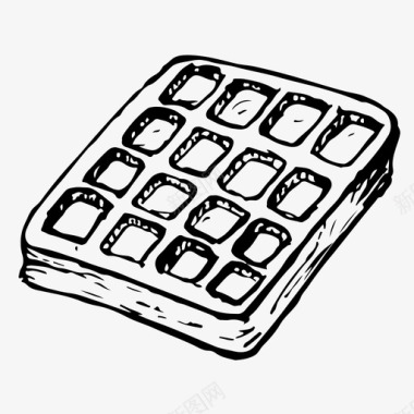 华夫饼比利时甜点华夫饼图标图标