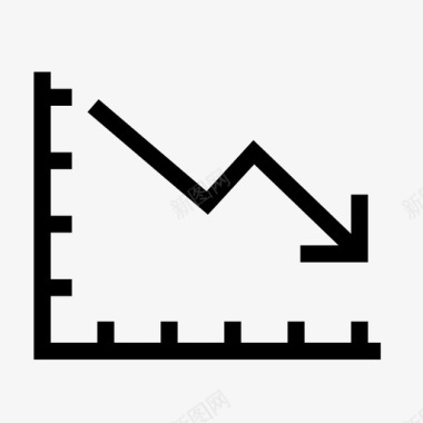 碳排放趋势图表向下危机减少图标图标